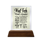 No.1 Medtech Glass Plaque